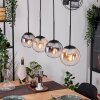 Gastor Suspension, Boule lumineuse, Suspension Ambre, Clair, Fumé, 4 lumières