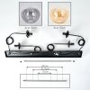 Gastor Suspension, Boule lumineuse, Suspension Ambre, Clair, Fumé, 4 lumières