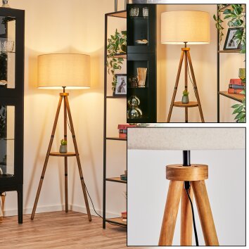 Flemming Lampadaire Brun, Écru, Noir, 1 lumière Flemming Lampadaire Brun, Écru, Noir, 1 lumière