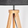 Flemming Lampadaire Bois foncé, Noir, 1 lumière