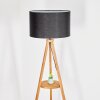 Flemming Lampadaire Bois foncé, Noir, 1 lumière