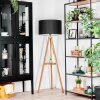 Flemming Lampadaire Bois foncé, Noir, 1 lumière