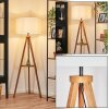 Flemming Lampadaire Bois foncé, Noir, 1 lumière