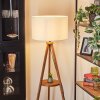 Flemming Lampadaire Bois foncé, Noir, 1 lumière