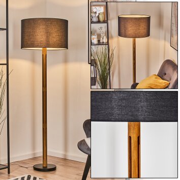 Flemming Lampadaire Brun, Écru, Noir, 1 lumière Flemming Lampadaire Brun, Écru, Noir, 1 lumière
