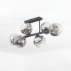 Ripoll Plafonnier, Boule lumineuse Chrome, Clair, Fumé, 6 lumières