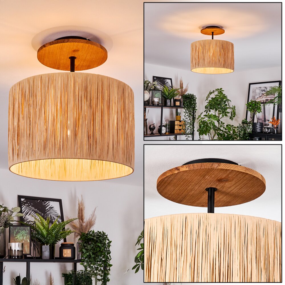 Granja Plafonnier Écru, Noir, 1 lumière main product photo