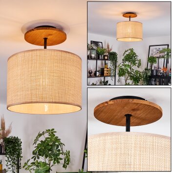 Sabadim Plafonnier Écru, Noir, 1 lumière