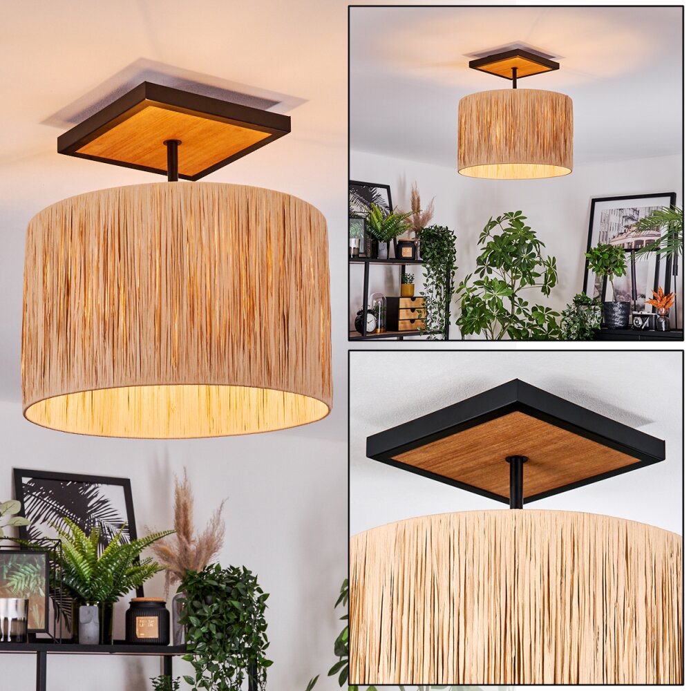 Granja Plafonnier Écru, Noir, 1 lumière main product photo