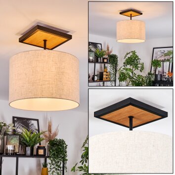 Bassagoda Plafonnier Écru, Noir, 1 lumière