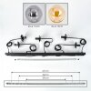 Gastor Suspension, Boule lumineuse, Suspension Ambre, Fumé, 5 lumières
