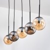 Gastor Suspension, Boule lumineuse, Suspension Ambre, Fumé, 5 lumières