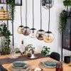 Gastor Suspension, Boule lumineuse, Suspension Ambre, Clair, Fumé, 5 lumières