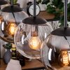 Gastor Suspension, Boule lumineuse, Suspension Ambre, Clair, Fumé, 5 lumières