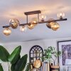 Chehalis Plafonnier, Boule lumineuse Ambre, Clair, Fumé, 10 lumières