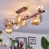 Chehalis Plafonnier, Boule lumineuse Ambre, Clair, Fumé, 10 lumières