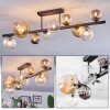 Chehalis Plafonnier, Boule lumineuse Ambre, Clair, Fumé, 10 lumières