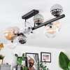 Chehalis Plafonnier, Boule lumineuse Ambre, Clair, Fumé, 10 lumières