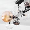 Chehalis Plafonnier, Boule lumineuse Ambre, Clair, Fumé, 10 lumières