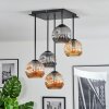 Ripoll Plafonnier, Boule lumineuse Ambre, Fumé, 5 lumières