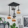 Ripoll Plafonnier, Boule lumineuse Ambre, Fumé, 5 lumières