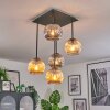 Ripoll Plafonnier, Boule lumineuse Ambre, Fumé, 5 lumières