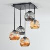 Ripoll Plafonnier, Boule lumineuse Ambre, Fumé, 5 lumières