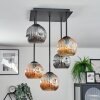 Ripoll Plafonnier, Boule lumineuse Ambre, Fumé, 5 lumières