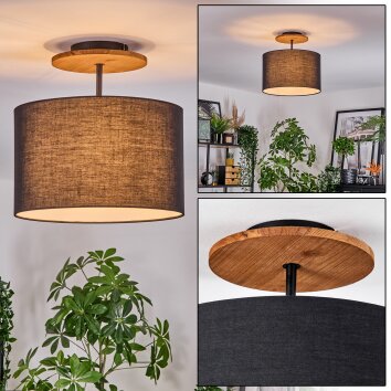 Bassagoda Plafonnier Écru, Noir, 1 lumière Bassagoda Plafonnier Écru, Noir, 1 lumière