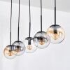 Gastor Suspension, Boule lumineuse, Suspension Ambre, Clair, Fumé, 5 lumières