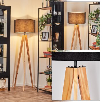 Flemming Lampadaire Écru, Noir, 1 lumière