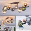 Chehalis Plafonnier, Boule lumineuse Bleu, Vert, Clair, Cuivré, 8 lumières