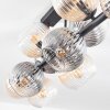 Koyoto Plafonnier, Boule lumineuse Ambre, Clair, Fumé, 10 lumières