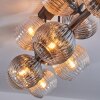 Koyoto Plafonnier, Boule lumineuse Ambre, Clair, Fumé, 10 lumières