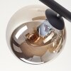 Gastor Plafonnier, Boule lumineuse Ambre, Fumé, 5 lumières