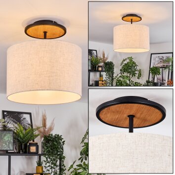 Bassagoda Plafonnier Écru, Noir, 1 lumière