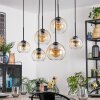 Koyoto Suspension, Boule lumineuse, Suspension Ambre, Clair, 6 lumières