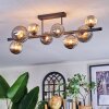 Chehalis Plafonnier, Boule lumineuse Fumé, 8 lumières