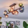 Chehalis Plafonnier, Boule lumineuse Bleu, Vert, Clair, Cuivré, 8 lumières
