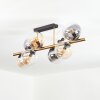 Gastor Plafonnier, Boule lumineuse Or, Noir, 8 lumières