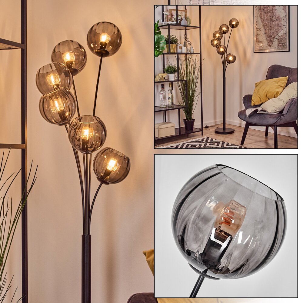 Koyoto Lampadaire 40 cm Fumé, 6 lumières main product photo