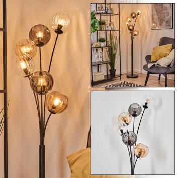 Koyoto Lampadaire 40 cm Ambre, Clair, Fumé, 6 lumières
