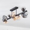 Chehalis Plafonnier, Boule lumineuse Ambre, Clair, Fumé, 8 lumières