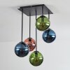 Gastor Plafonnier, Boule lumineuse Bleu, Vert, Cuivré, 5 lumières