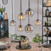 Koyoto Suspension, Boule lumineuse, Suspension Ambre, Clair, Fumé, 6 lumières
