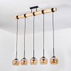 Koyoto Suspension, Boule lumineuse, Suspension Écru, Noir, 5 lumières