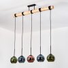 Koyoto Suspension, Boule lumineuse, Suspension Écru, Noir, 5 lumières