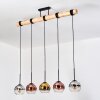 Koyoto Suspension, Boule lumineuse, Suspension Écru, Noir, 5 lumières