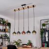 Koyoto Suspension, Boule lumineuse, Suspension Écru, Noir, 5 lumières