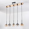 Koyoto Suspension, Boule lumineuse, Suspension Écru, Noir, 5 lumières